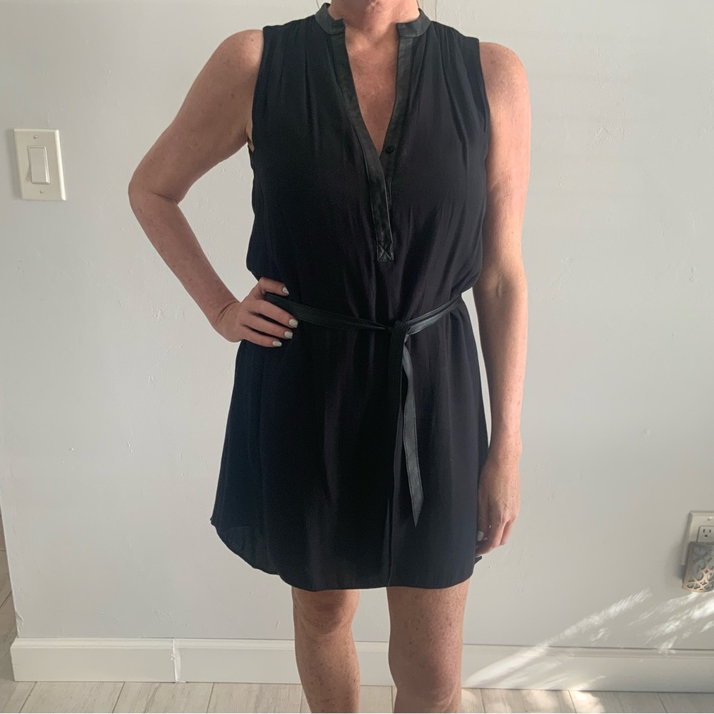 Alice + Olivia Black Gathered Dress